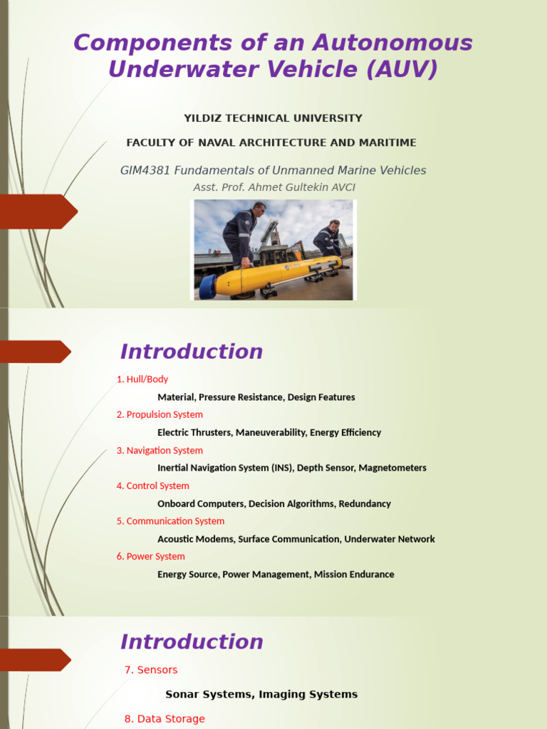 AUV Component Overview and Functions | PDF | Inertial Navigation System ...