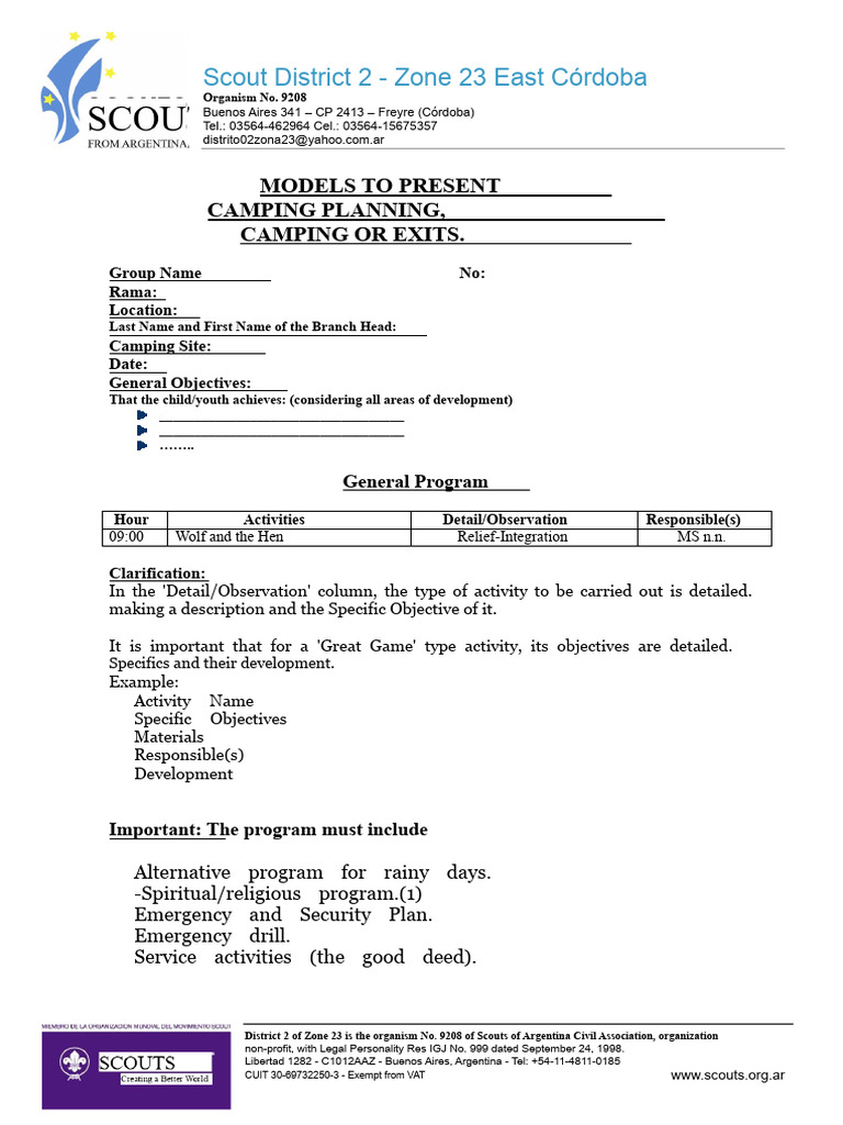 Model Program Camp | PDF