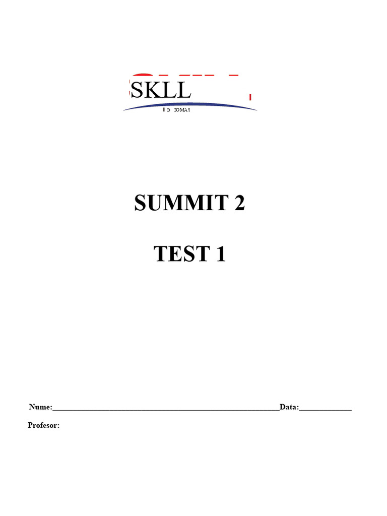 Summit 2 - Test 1 | PDF