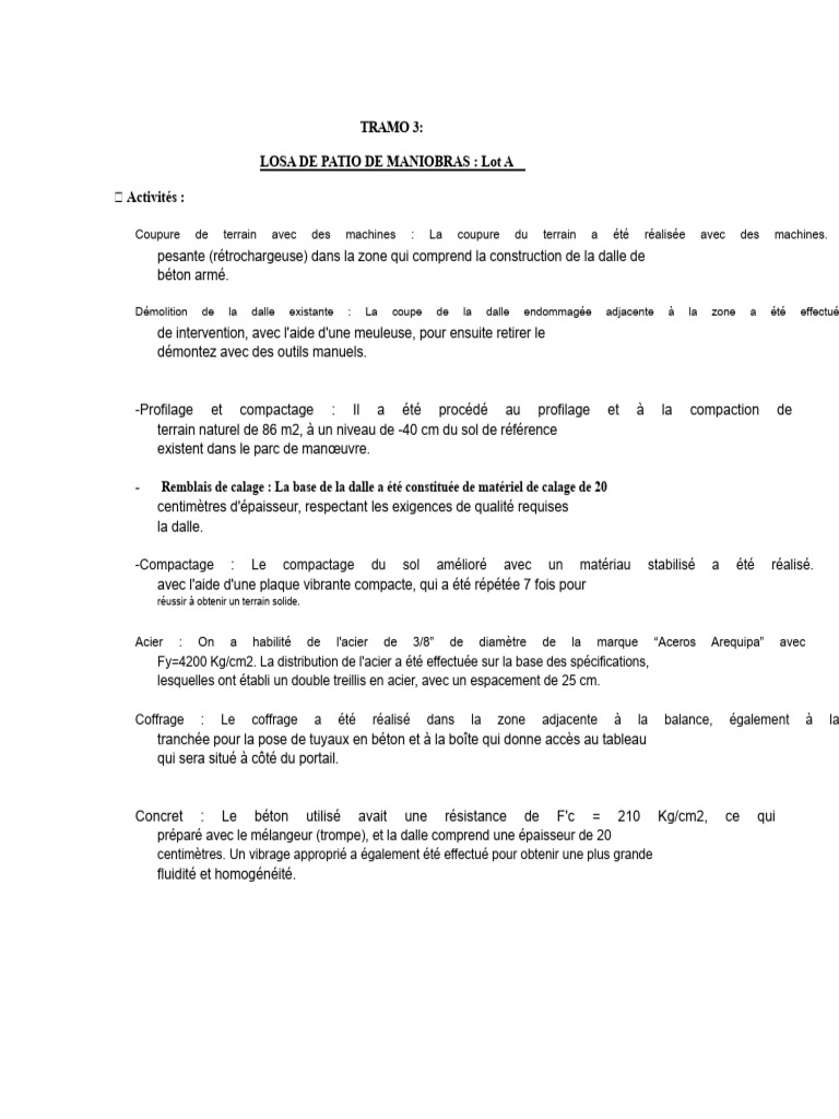 Construction de Dalle en Béton Armé PDF Béton Ingénierie civile — free download