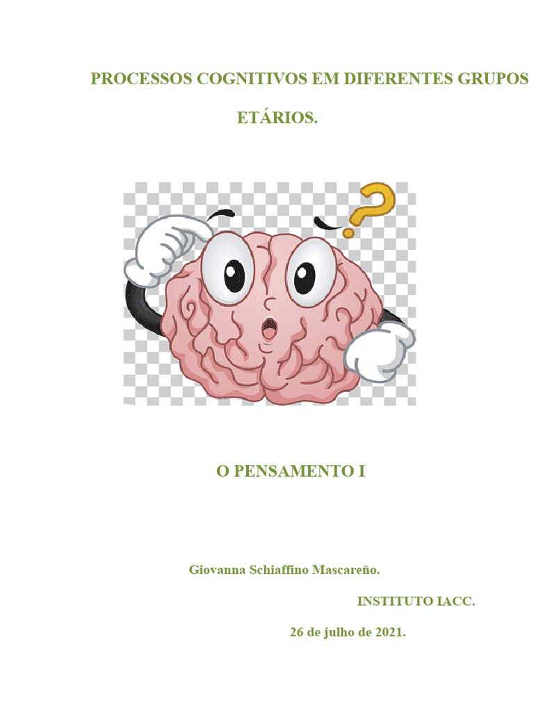 Processos Cognitivos e Aprendizagem | PDF | Pensamento | Aprendizado