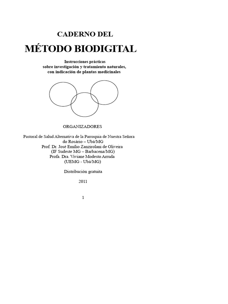 CUADERNO DEL MÉTODO BIODIGITAL. Instrucciones Prácticas Sobre ...
