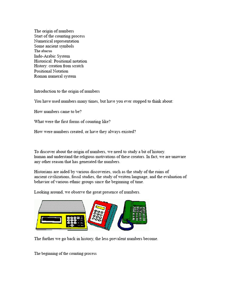 History and Evolution of Numbers | PDF | Numbers | Decimal