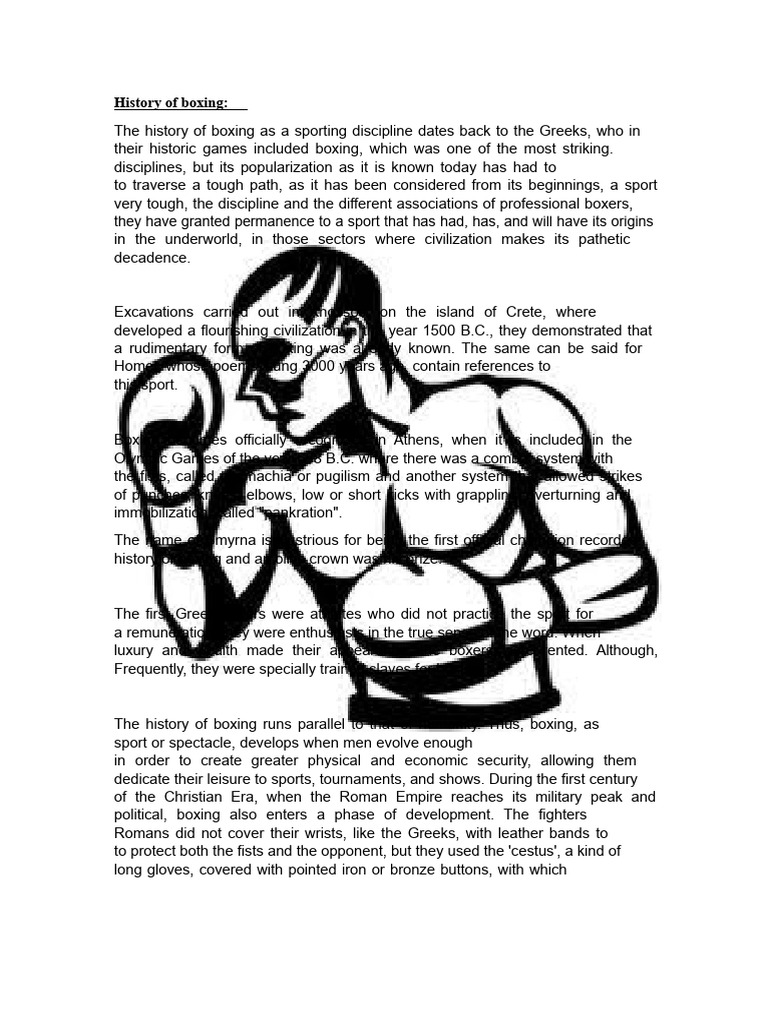 Origins and Evolution of Boxing | PDF