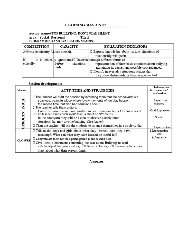 SESSION ON BULLYING FACILITATOR S GUIDE visual data 5