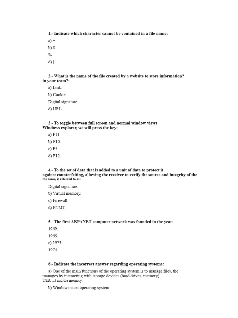 Informatica Test | PDF | Computer Data Storage | Computer Memory