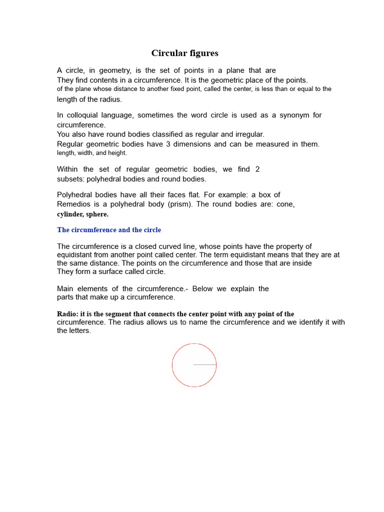 Circular Figures | PDF | Sphere | Pi