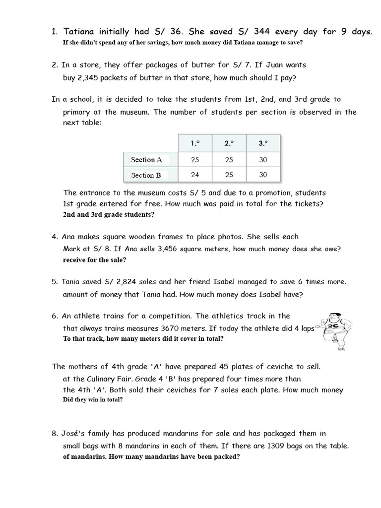 Multiplication Problems Ece | PDF