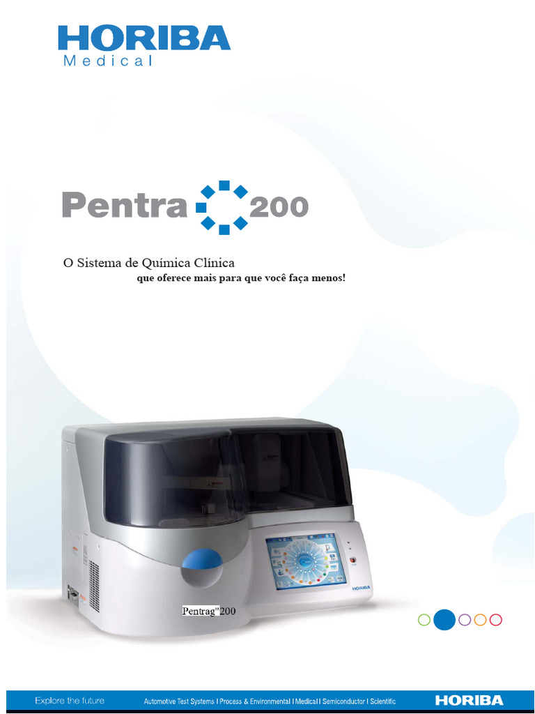 Pentra C200: Analisador Clínico Automatizado | PDF | Automação ...