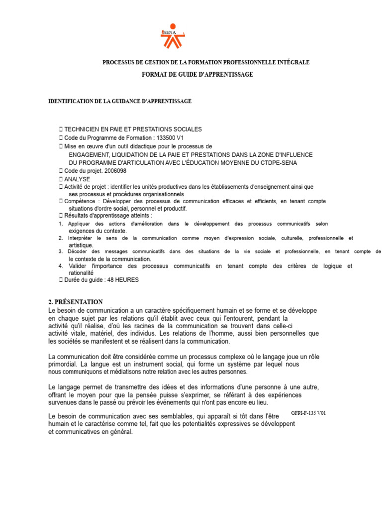 Guide de Formation en Communication Sociale | PDF | Apprentissage ...