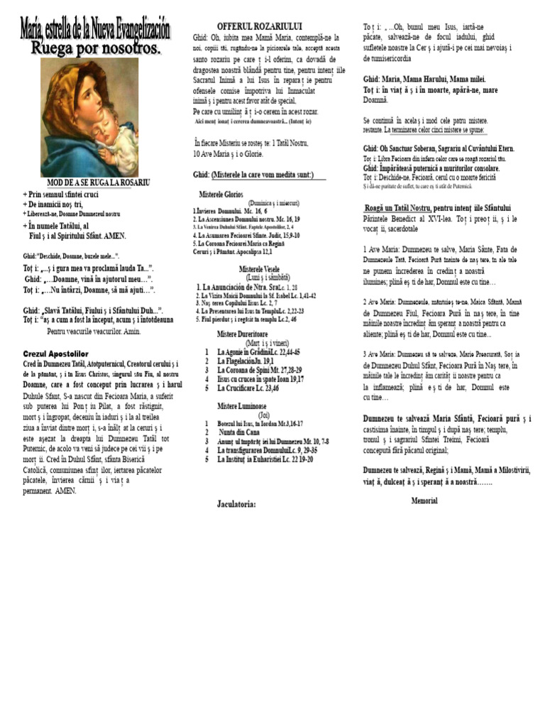 Modul de A Ruga Rozariul | PDF