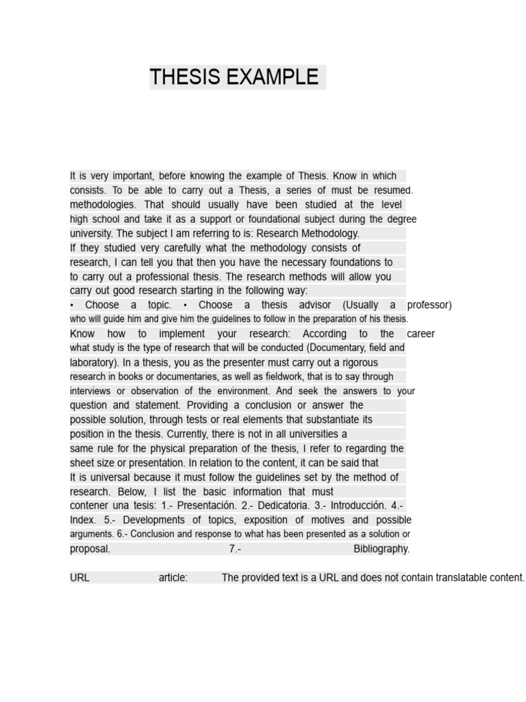 Example of Thesis | PDF