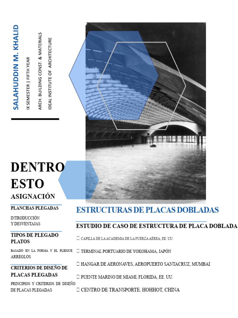 Estructuras de Placas Plegadas: Diseño y Aplicaciones | PDF | Hormigón ...
