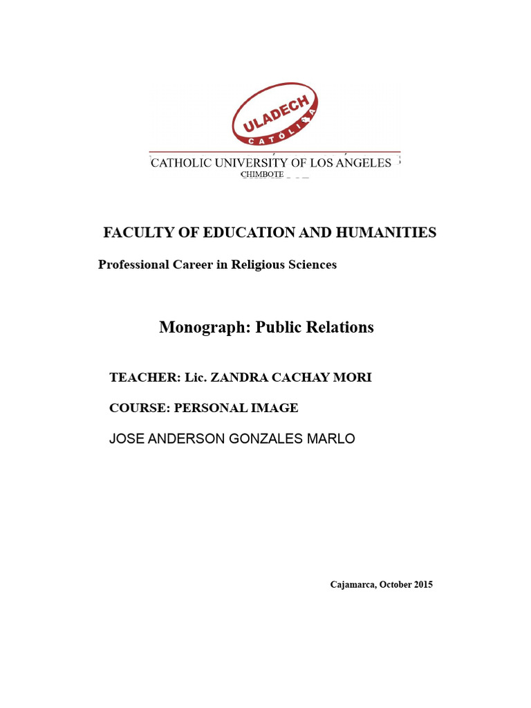 Public Relations in Education Monograph | PDF | Public Relations ...