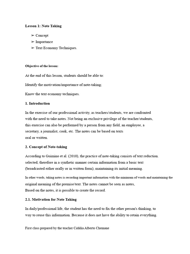 Effective Note-Taking Techniques | PDF | Word | Adjective