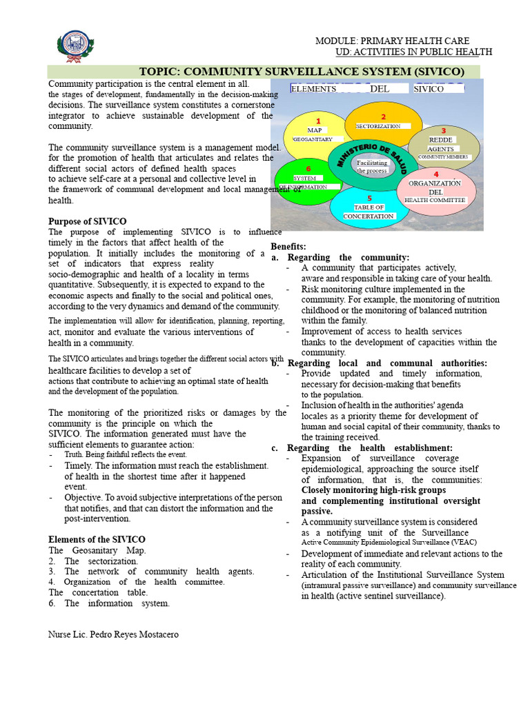 Community Surveillance System SIVICO | PDF | Public Health | System