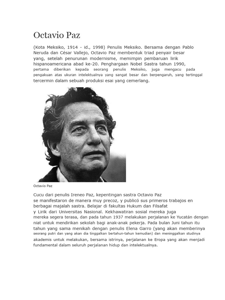 Biografi Octavio Paz | PDF