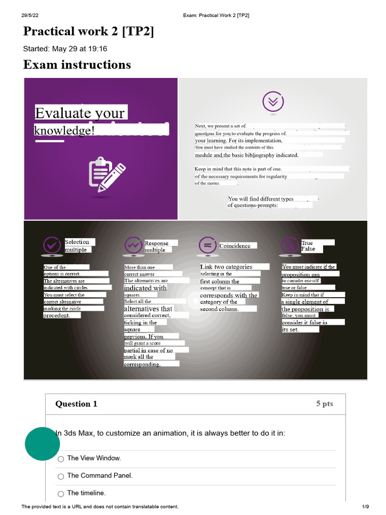 3ds Max Animation Practical Exam Guide | PDF | Animation