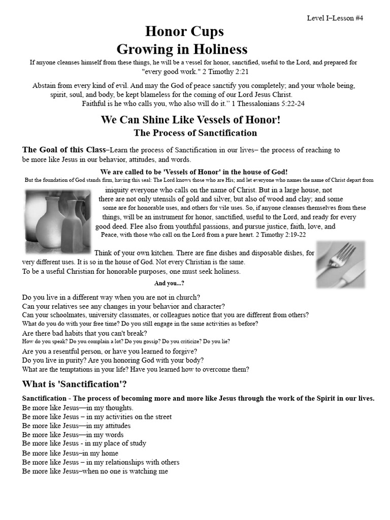 Understanding Sanctification in Faith | PDF | Justification (Theology ...