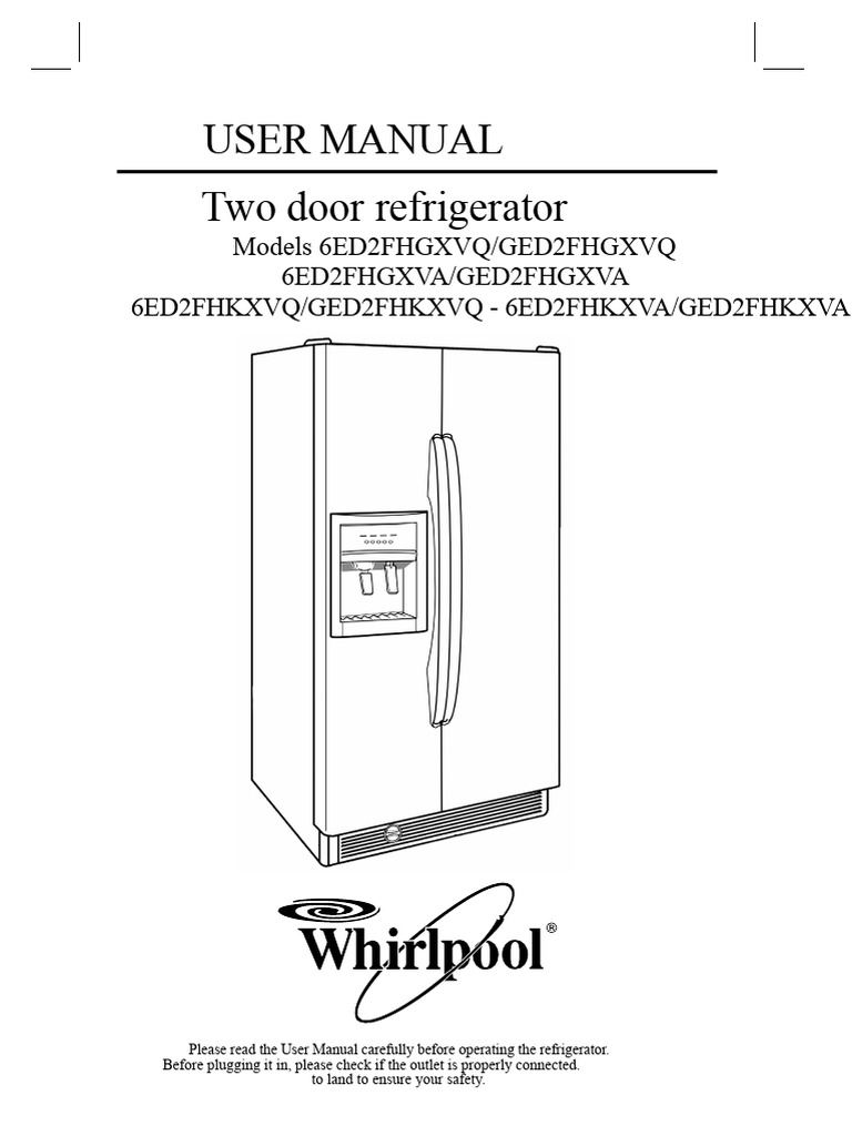 User Manual for Two-Door Refrigerator | PDF | Refrigerator | Pipe ...