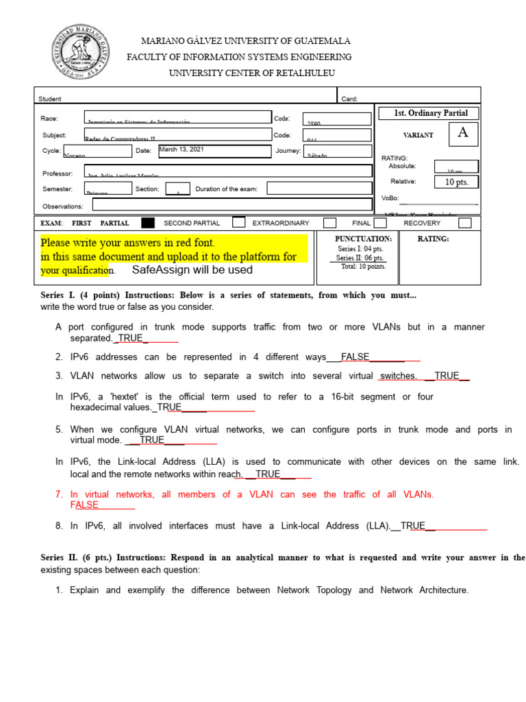Computer Networks Exam Questions | PDF | Computer Engineering ...