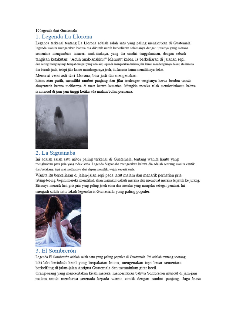 Legenda Menyeramkan Guatemala | PDF