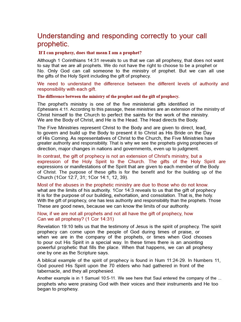 The Prophetic Call | PDF | Prophecy | David