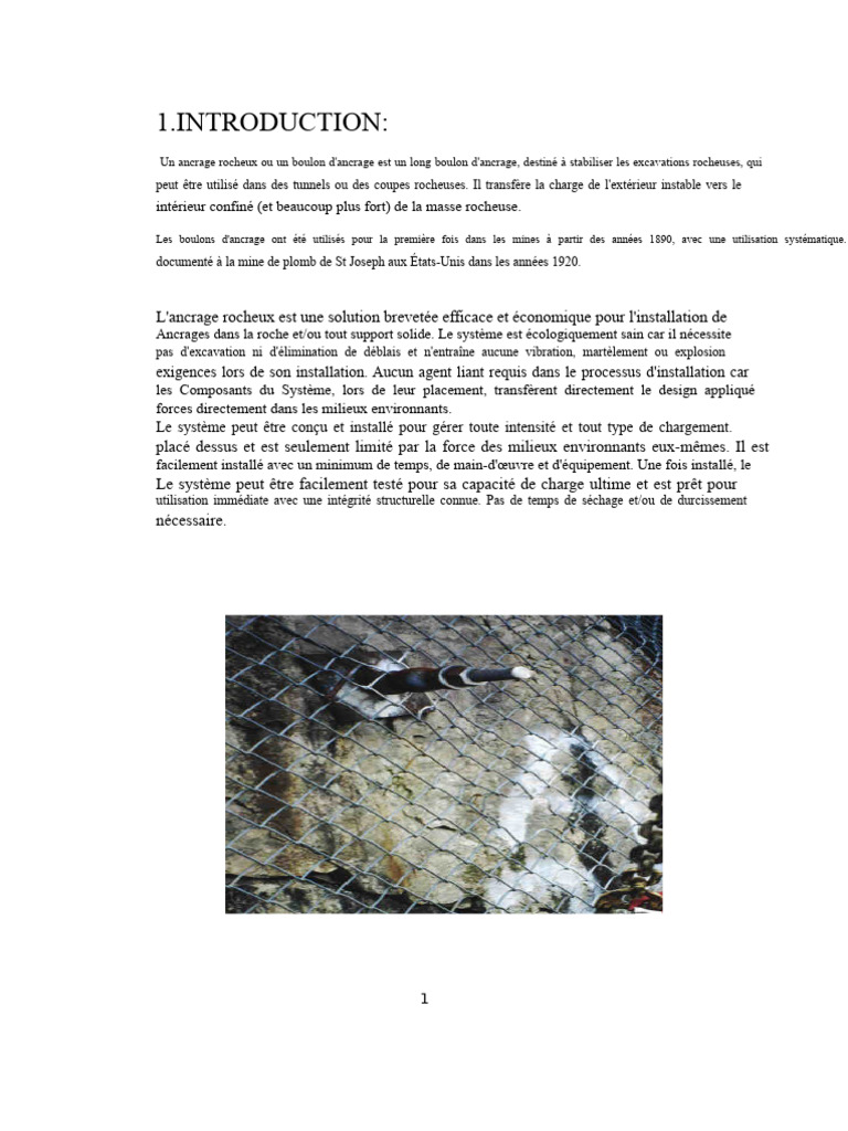 Ancrages rocheux : conception et applications | PDF | Forage | Ancre