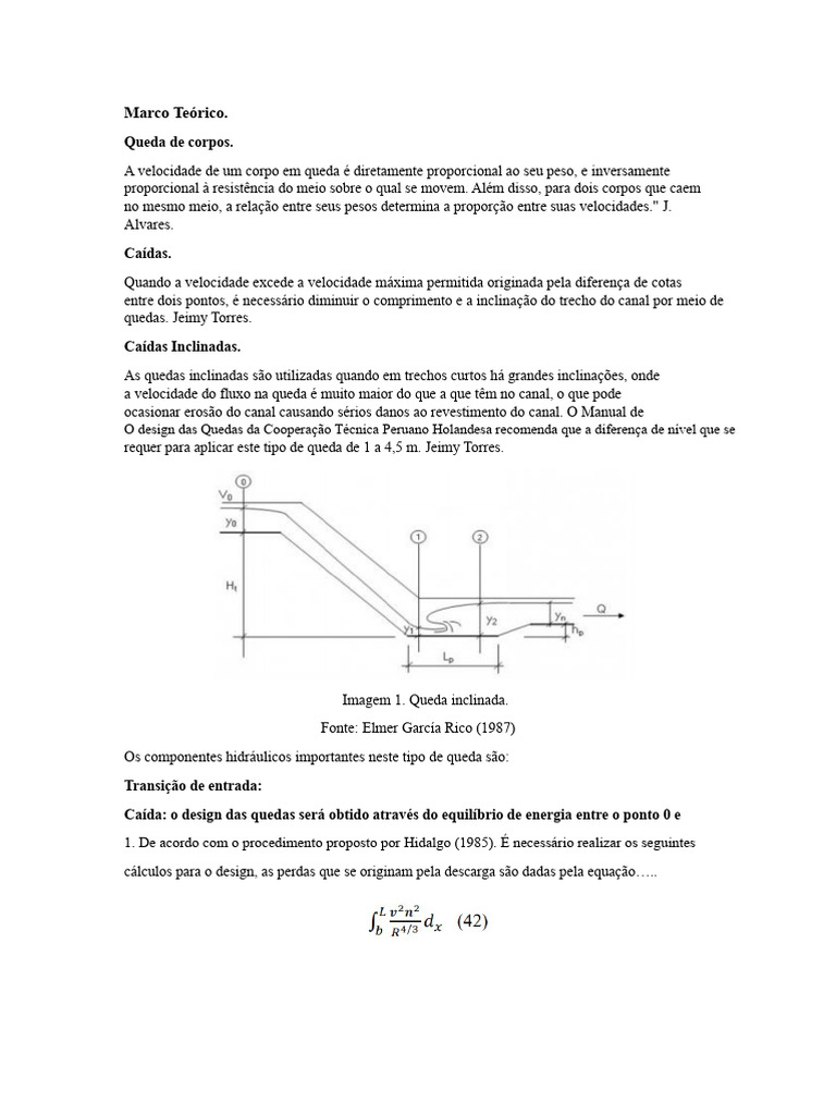 Queda Inclinada | PDF | Velocidade