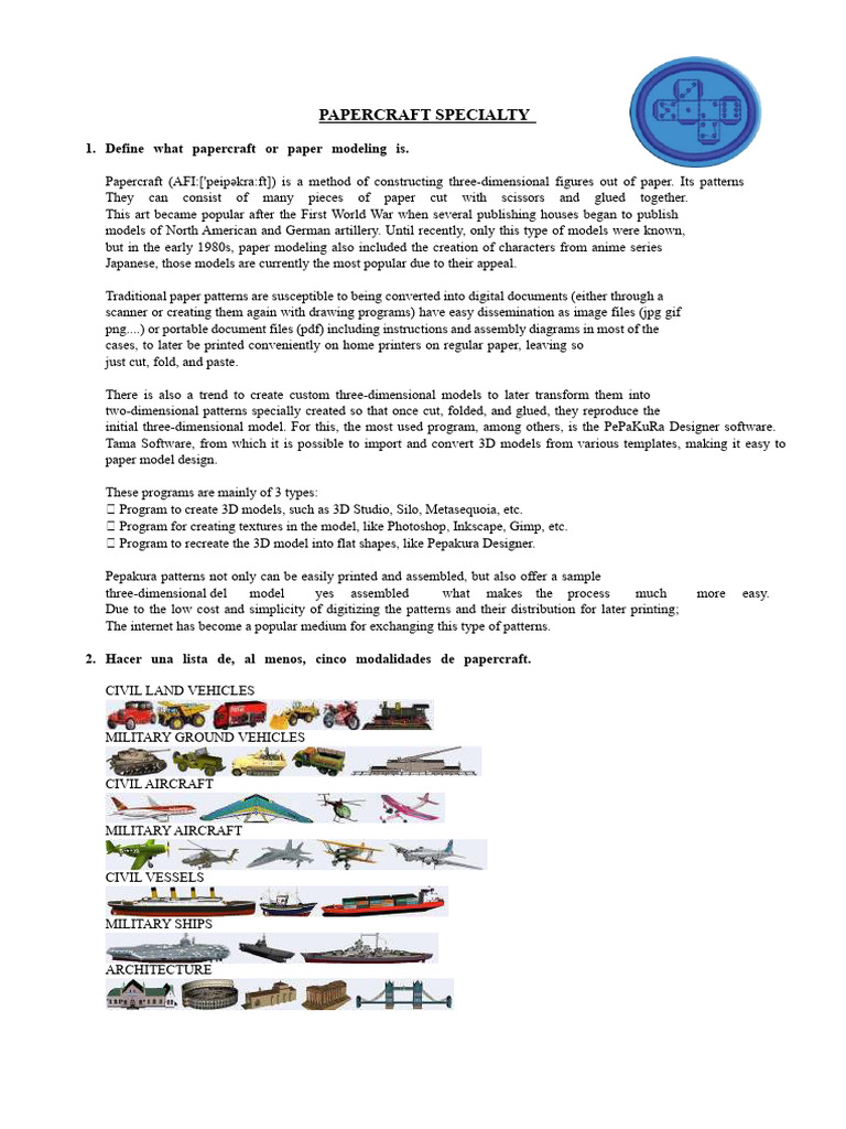 F3X Papercraft Guide and Techniques | PDF | Printer (Computing ...