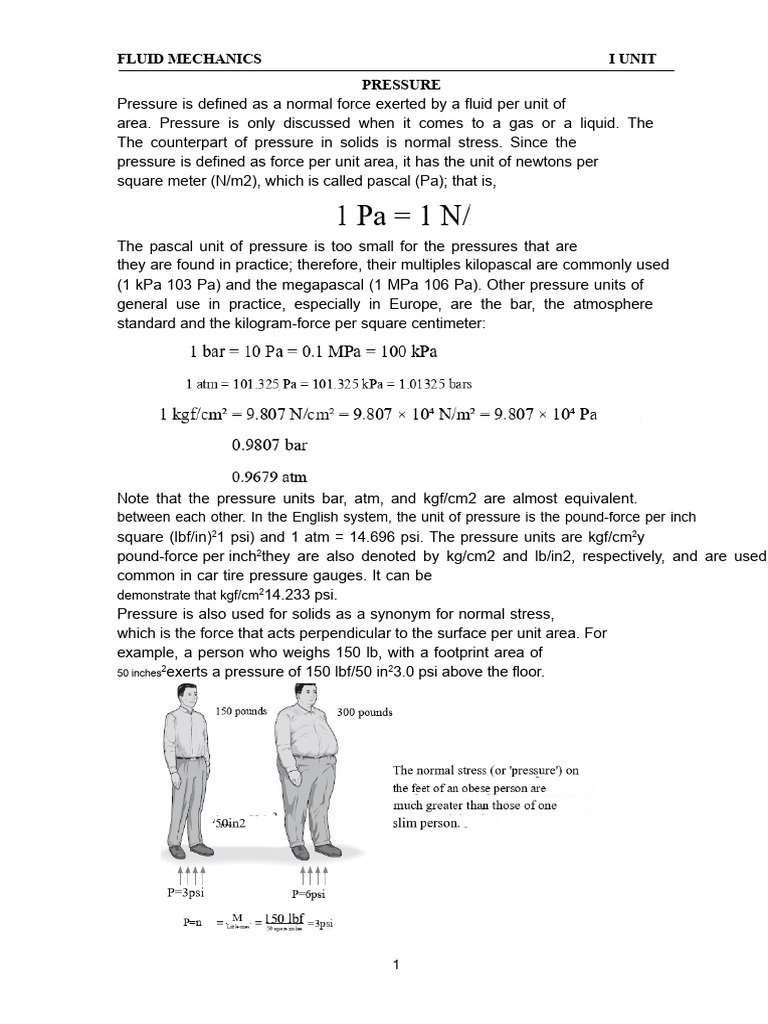 Understanding Fluid Pressure Concepts | PDF | Pressure Measurement ...