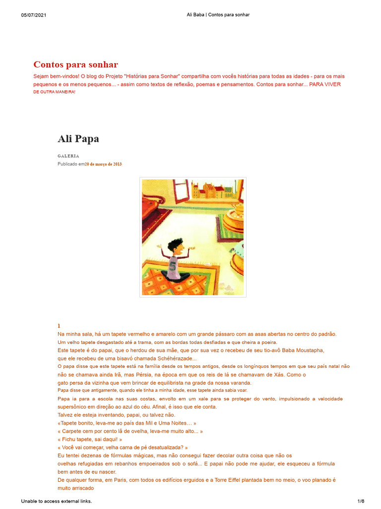 Conto de Aniversário de Ali Papa | PDF | Gatos