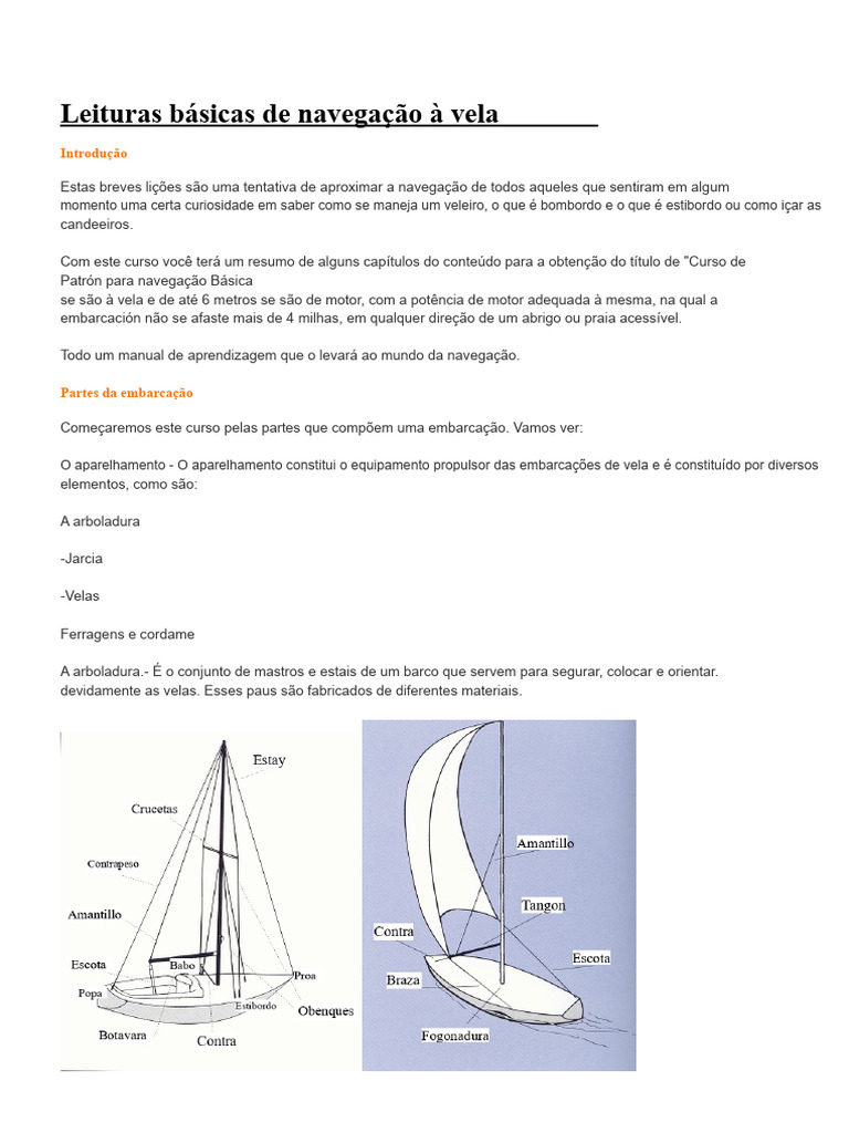 Navegação À Vela | PDF | Vela | Navios