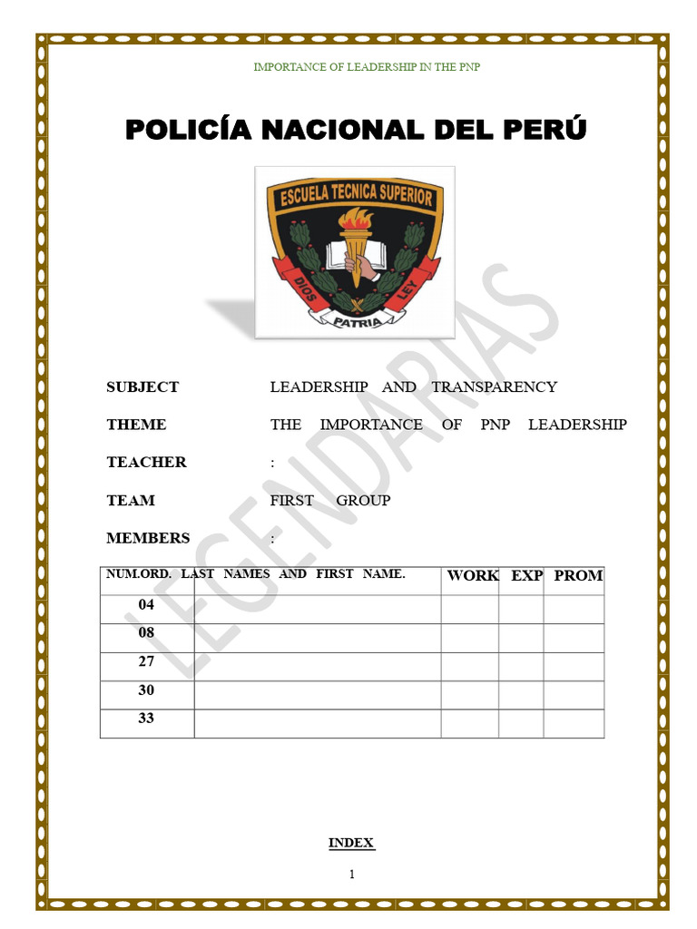 Leadership Significance in PNP Operations | PDF