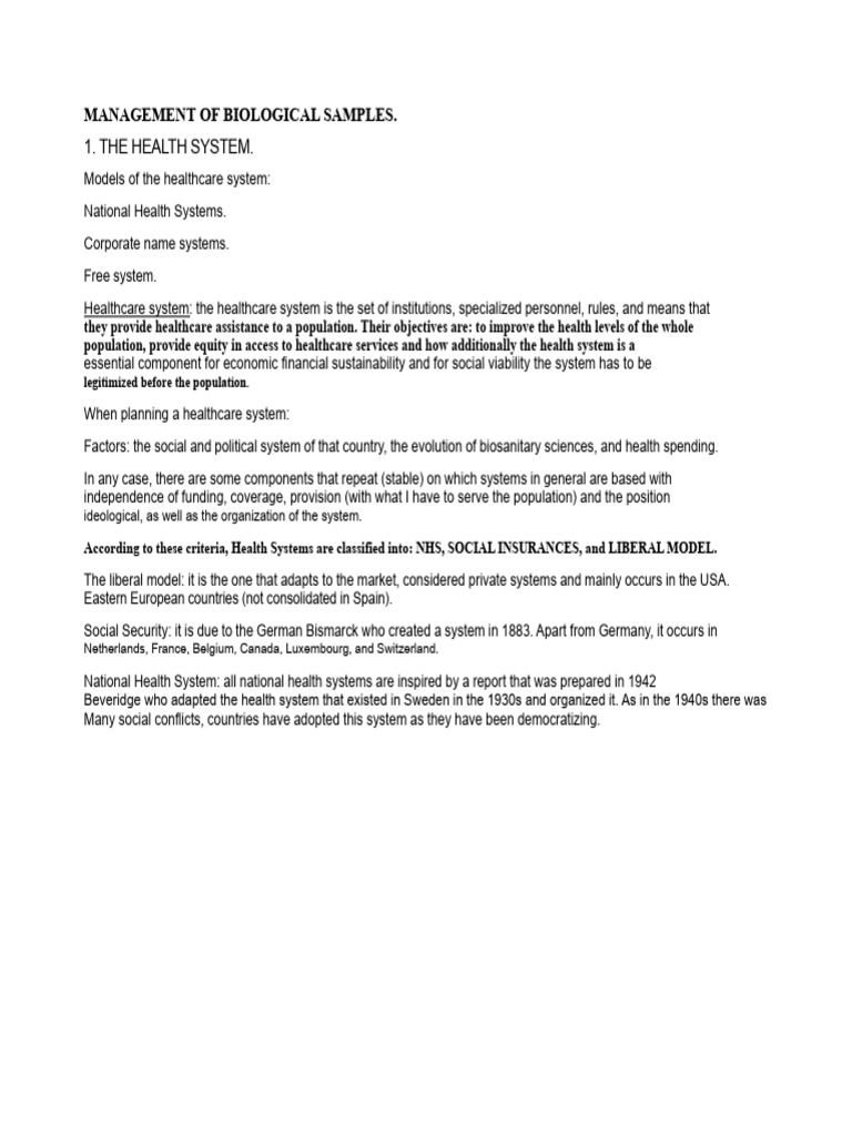 Topic 1 Management of Biological Samples | PDF | Primary Care | Health Care