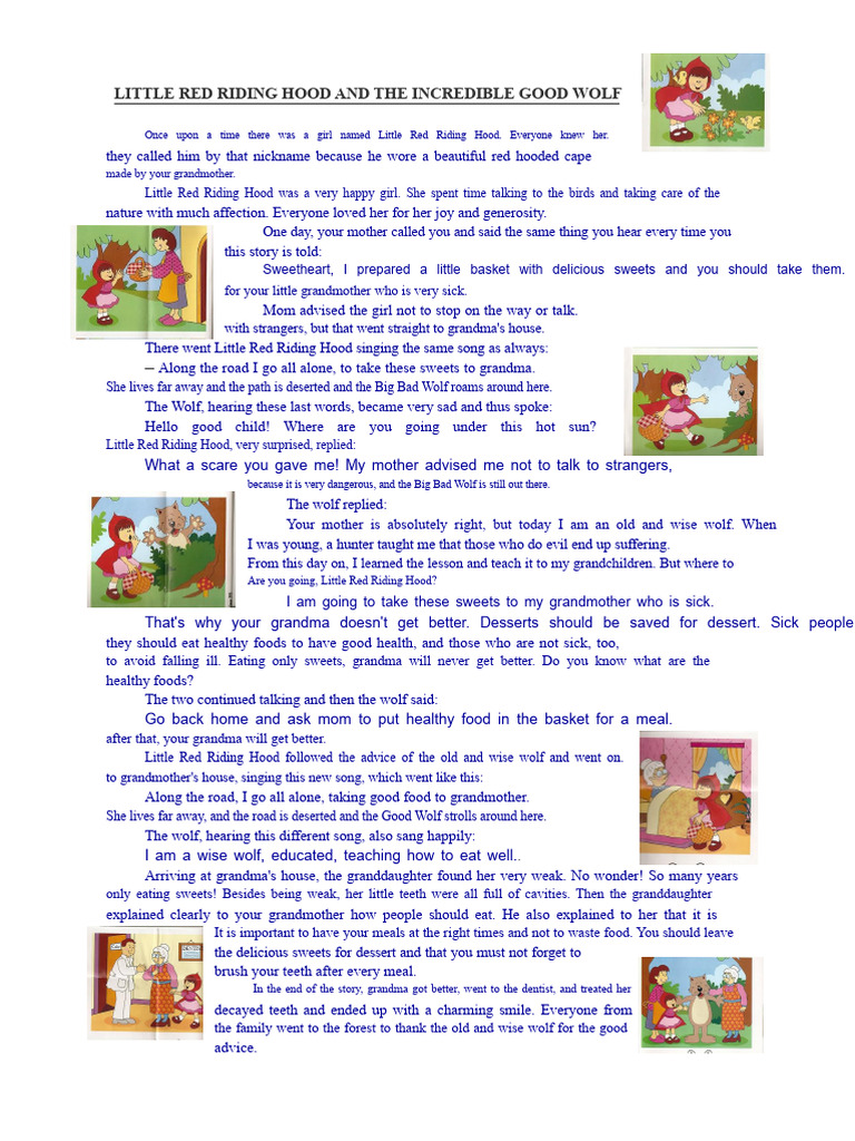 Little Red Riding Hood and The Amazing Good Wolf | PDF | Little Red ...