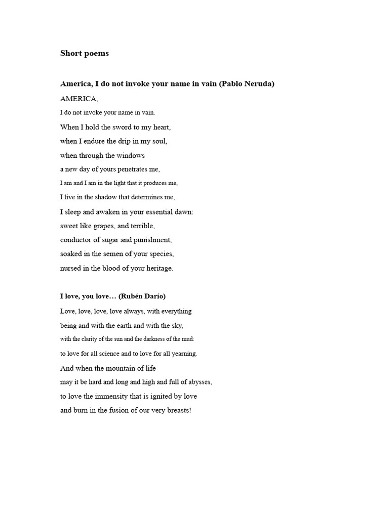 Short Poems on Love and Existence | PDF