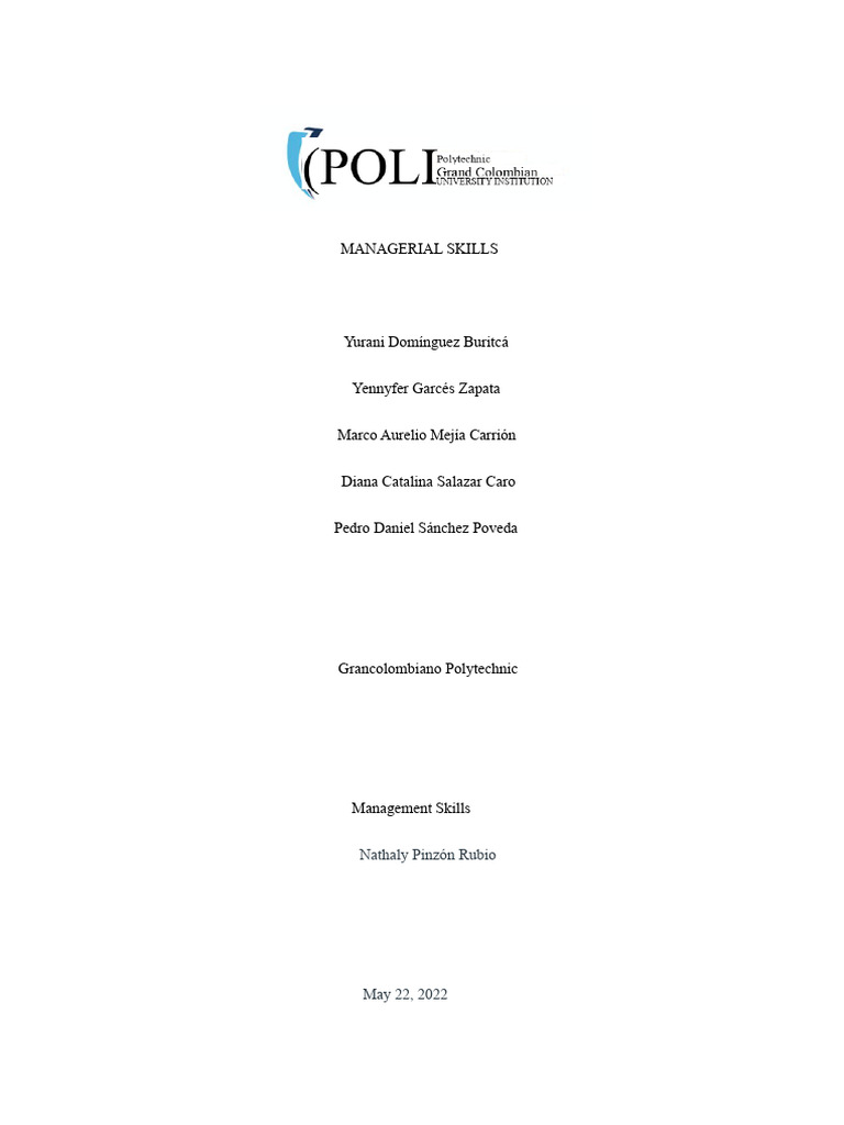Developing Essential Managerial Skills | PDF | Leadership | Skill