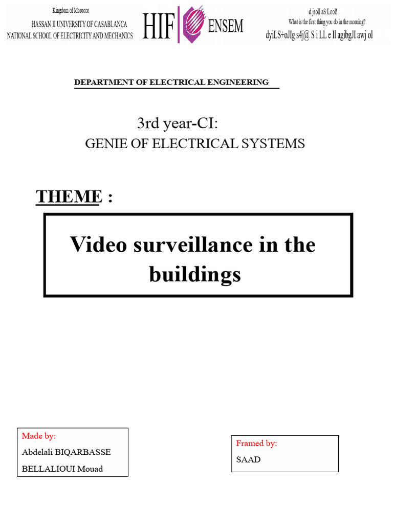 Video Surveillance Systems in Buildings | PDF | Computer Network ...