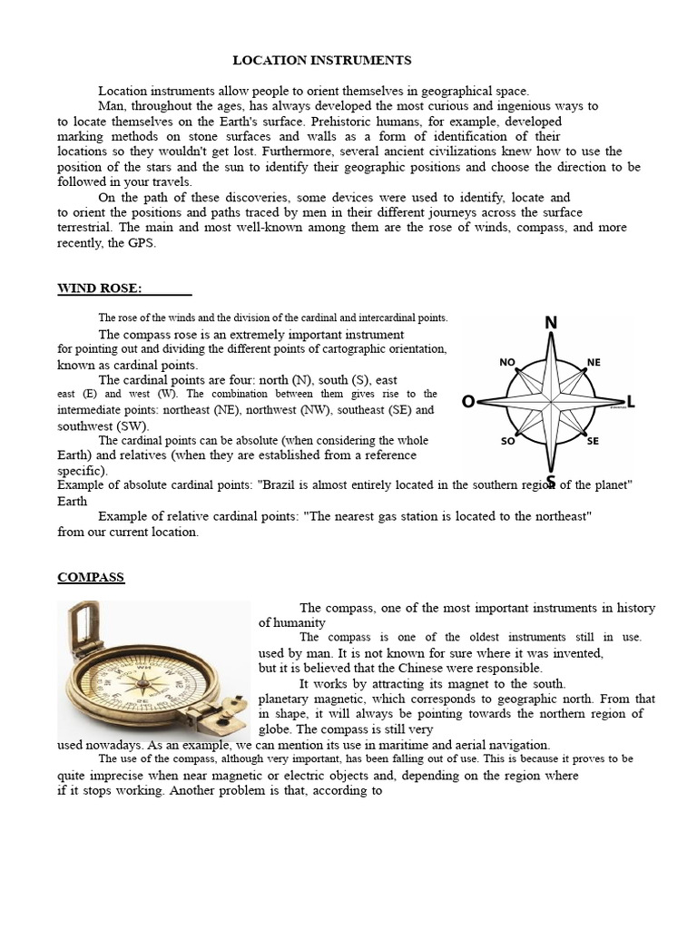 Understanding Location Instruments | PDF | Compass | Navigation