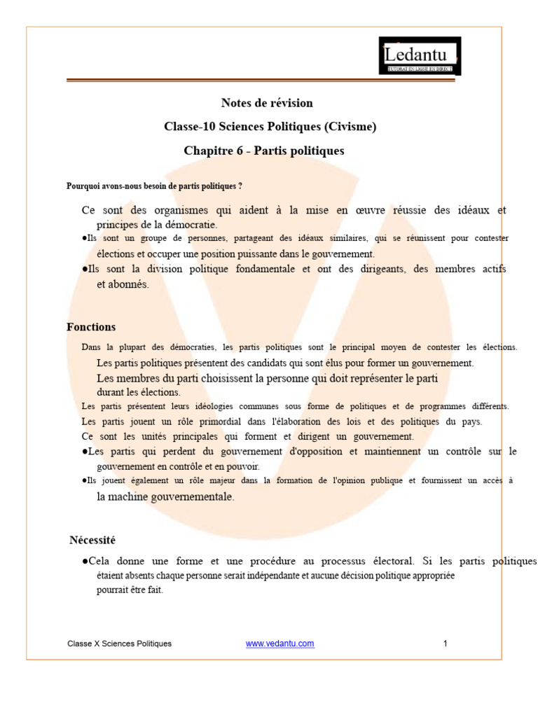 Rôle et défis des partis politiques | PDF | Démocratie | Idéologies ...