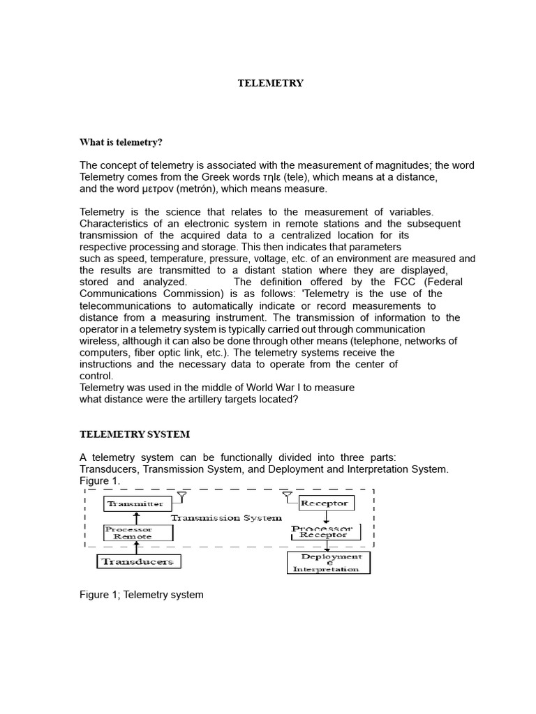 Understanding Telemetry Systems and Applications | PDF | Telemetry ...