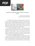 Apontamentos sobre a tradição legal portuguesa a respeito da escravidão negra na América portuguesa