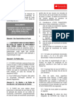 Regulamento Santander Fundo de Investimento em Cotas de Fundos de Investimento Mega Prêmio Renda Fixa