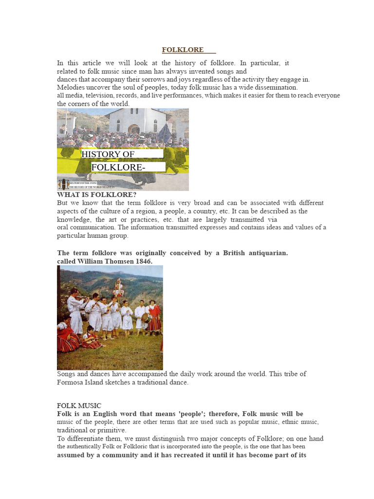 The Folklore | PDF | Dances | Folk Music