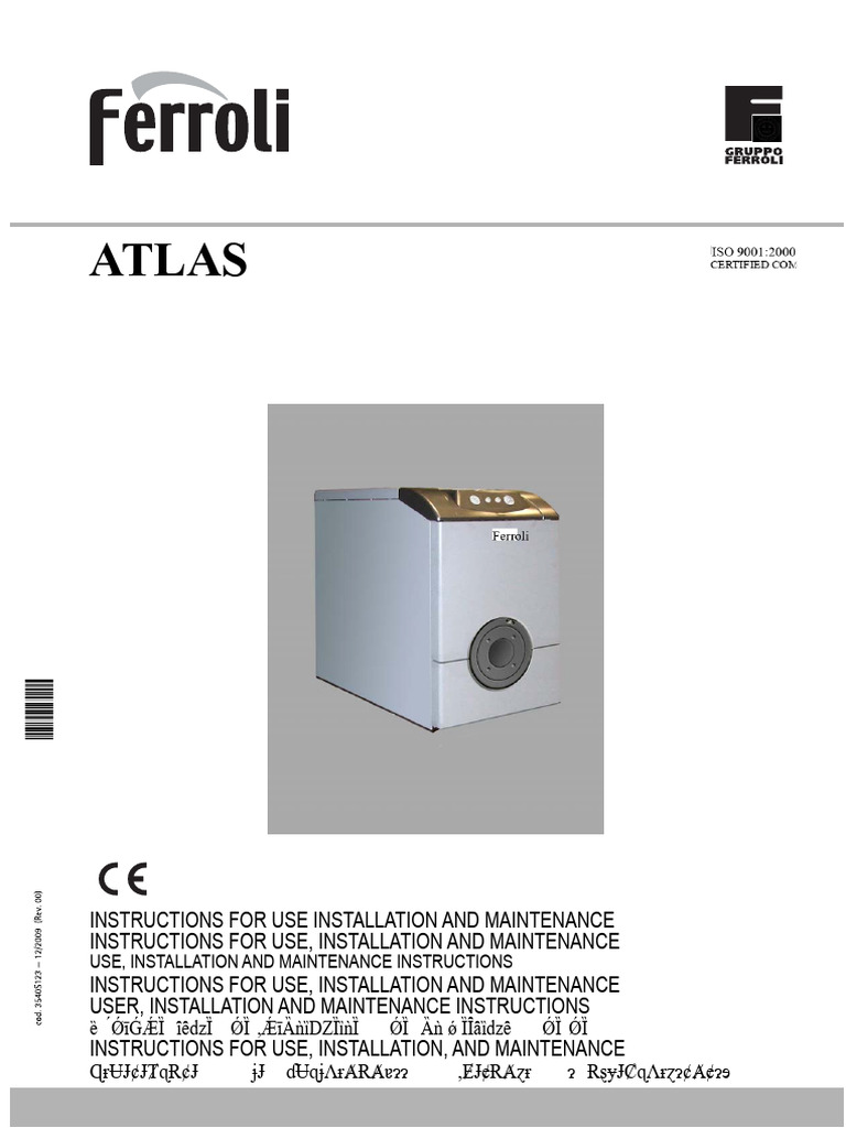 ATLAS Boiler Installation & Maintenance Guide | PDF | Boiler | Thermostat