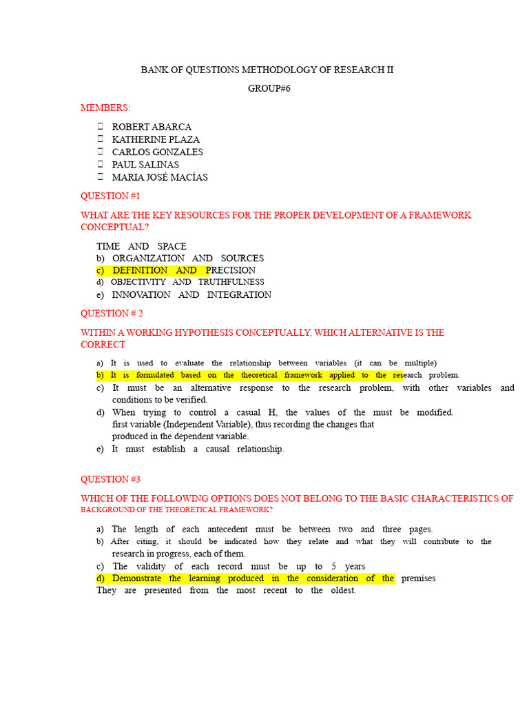 Research Methodology Framework Guide | PDF | Methodology | Hypothesis