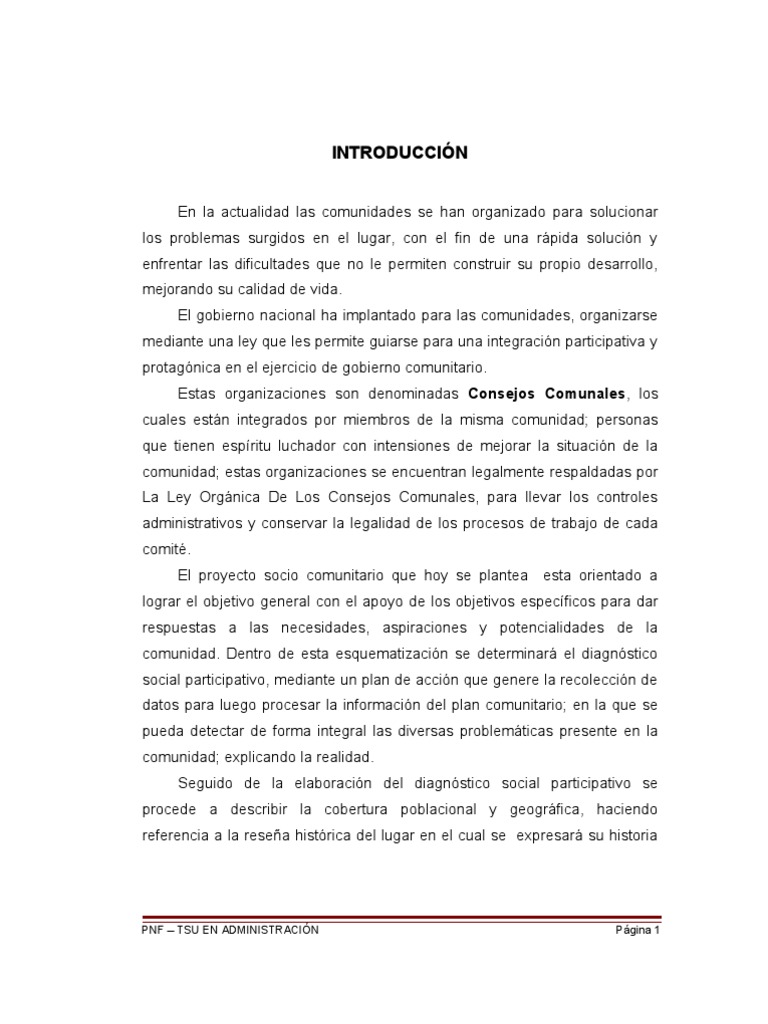 Proyecto de Desarrollo Comunitario El Abanico | PDF | Contabilidad ...