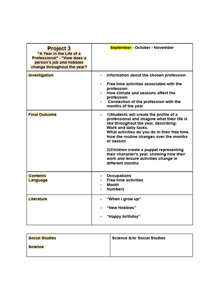 September - 3B - Daily Planning | PDF